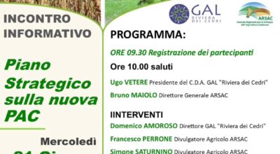 Incontro Formativo:” Analisi del Territorio e contesto agricolo per la nuova Pac”